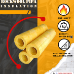 Jual Rockwool Pipa D100 Tebal 50mm Murah Gresik