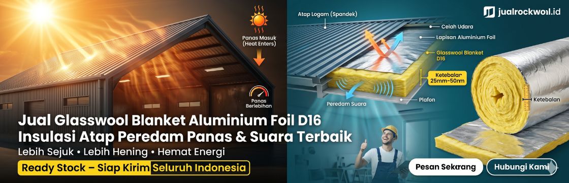 Jual Glasswool Blanket Aluminium Foil